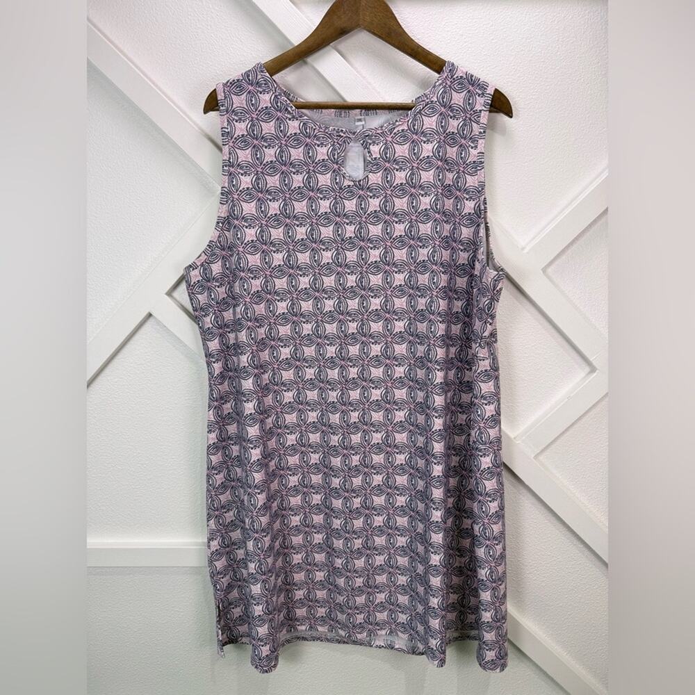 Nuu Muu Ruu-Muu Geometric Blush Keyhole Pocket Exercise Dress Size 3X
